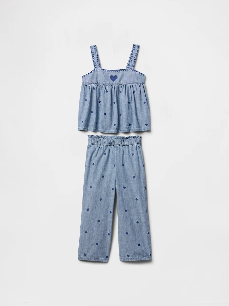 Baby & Toddler Chambray Heart Outfit Set