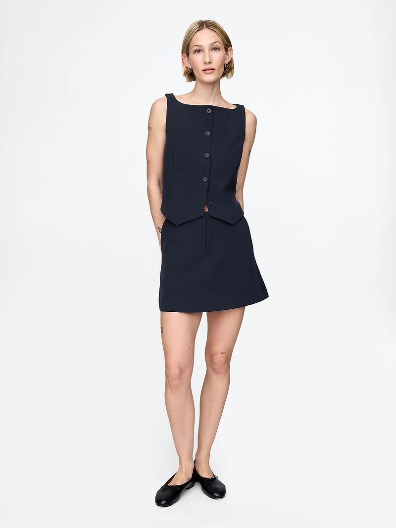 BiStretch Boatneck Crop Vest