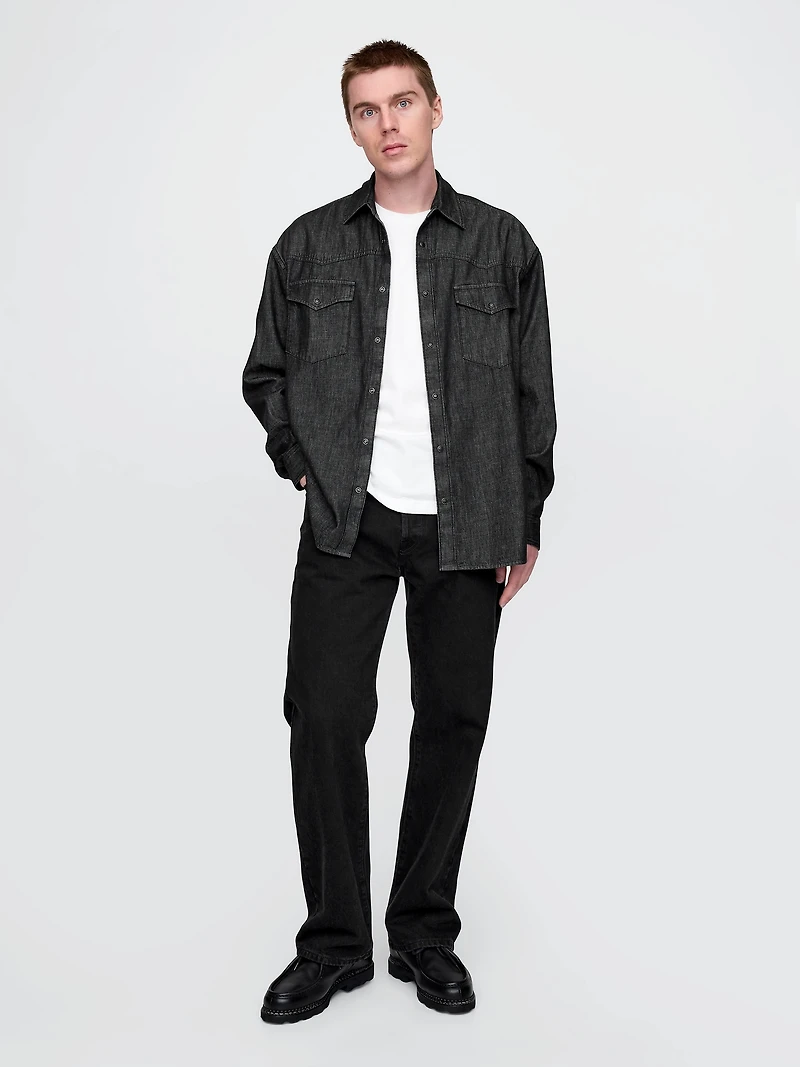 Denim Western Big Shirt