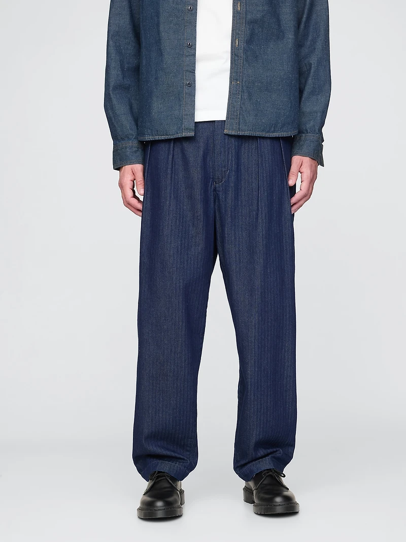UltraSoft Denim Herringbone Trousers