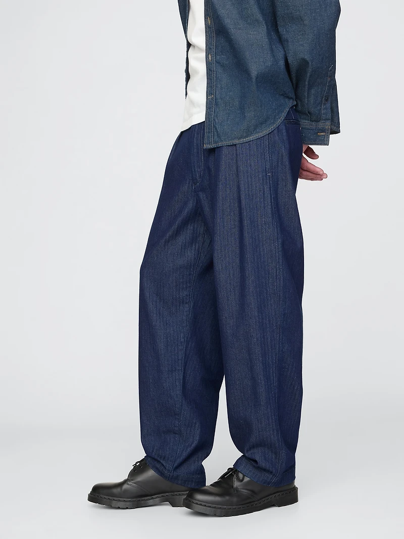 UltraSoft Denim Herringbone Trousers