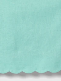 Kids Linen-Cotton Scalloped Top