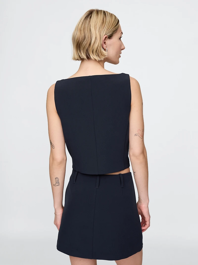BiStretch Boatneck Crop Vest