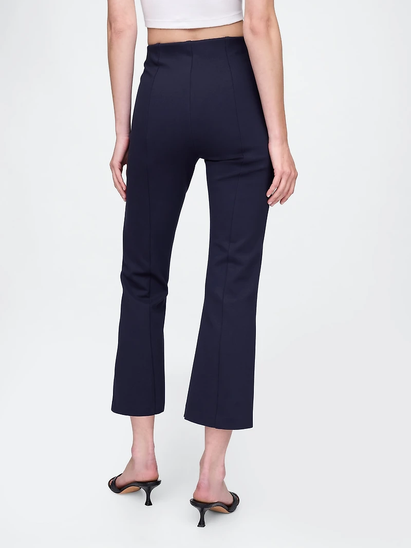 High Rise Double Knit Crop Kick Pants