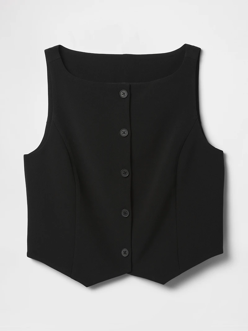 BiStretch Boatneck Crop Vest