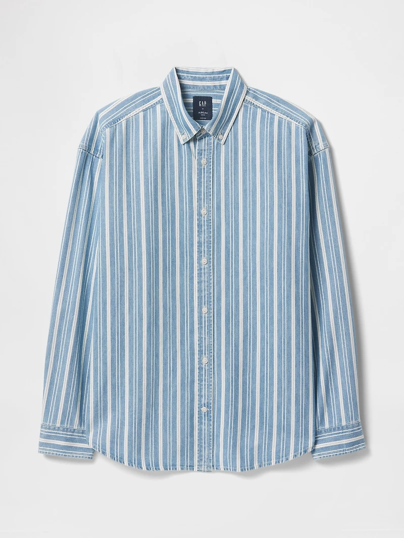 Adult Denim Stripe Big Shirt