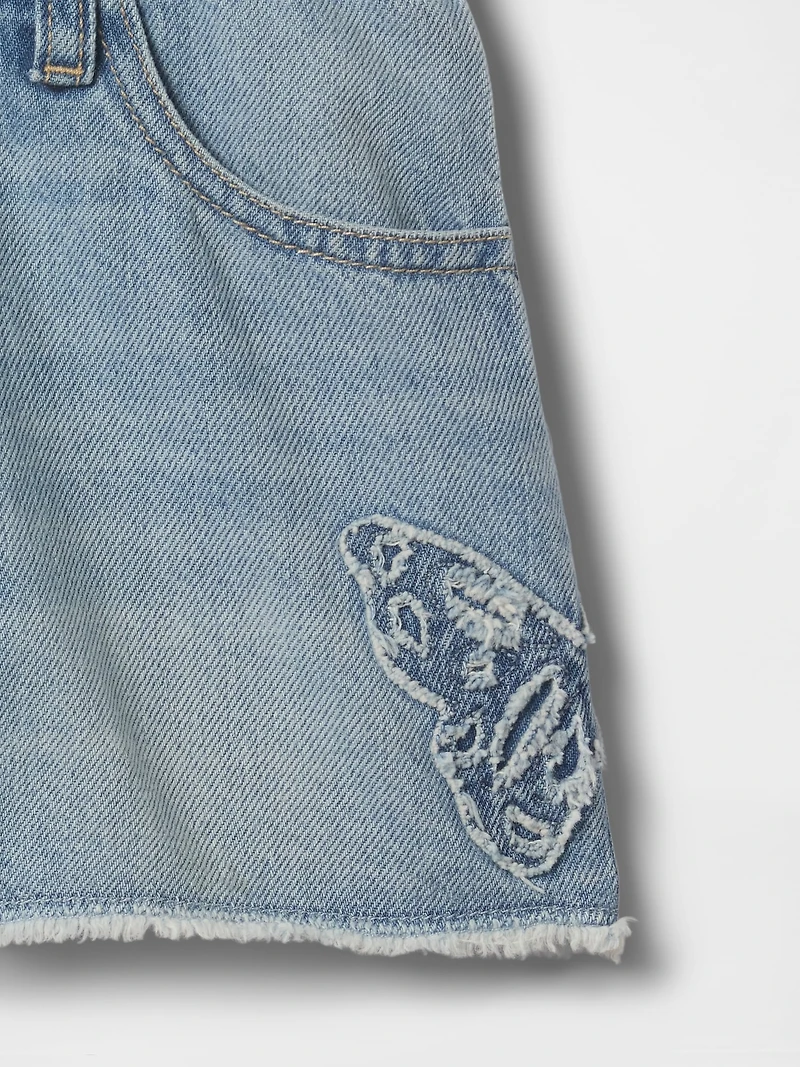 Kids Low Rise Stride Denim Shorts