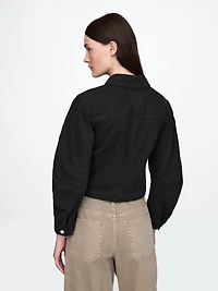 Barrel-Sleeve Crop Jacket