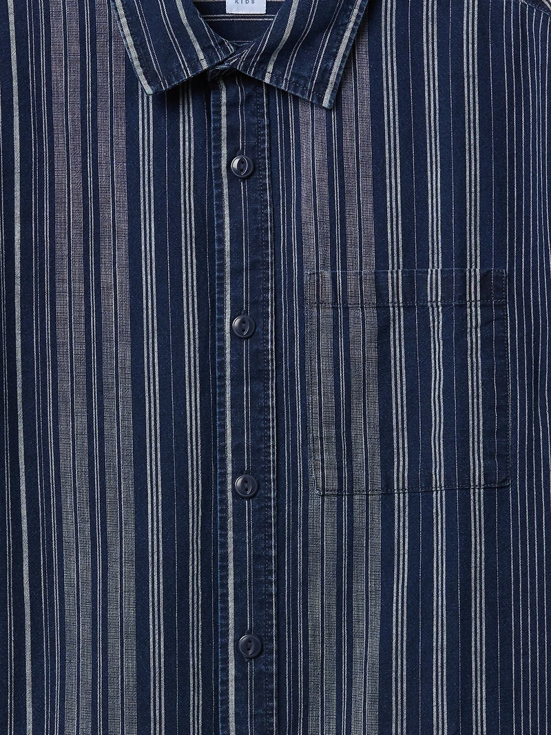 Kids Relaxed Indigo Stripe Shirt