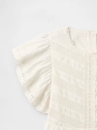 Kids Lace Tiered Ruffle Dress