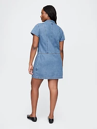 UltraSoft Denim Mini Shift Dress