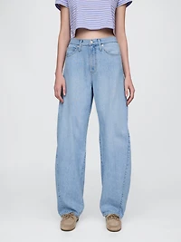High Rise UltraSoft Barrel Jeans