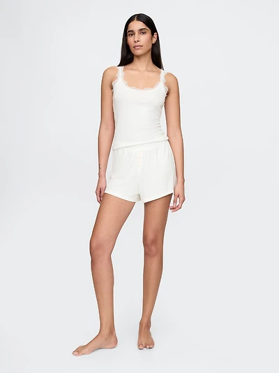 Mini Rib Relaxed PJ Shorts