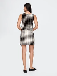 Linen-Blend Mini Skort