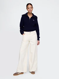 100% Cotton Half-Zip Pullover Sweater