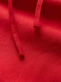 Linen-Blend Midi Skirt