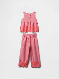 Baby & Toddler Eyelet Poplin Outfit Set