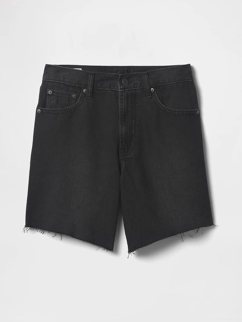 8" Mid Rise '90s Loose Denim Bermuda Shorts