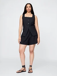 365 High Rise Linen-Blend Shorts
