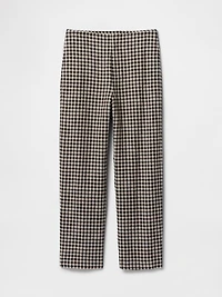 Linen-Blend Relaxed Straight Ankle Pants