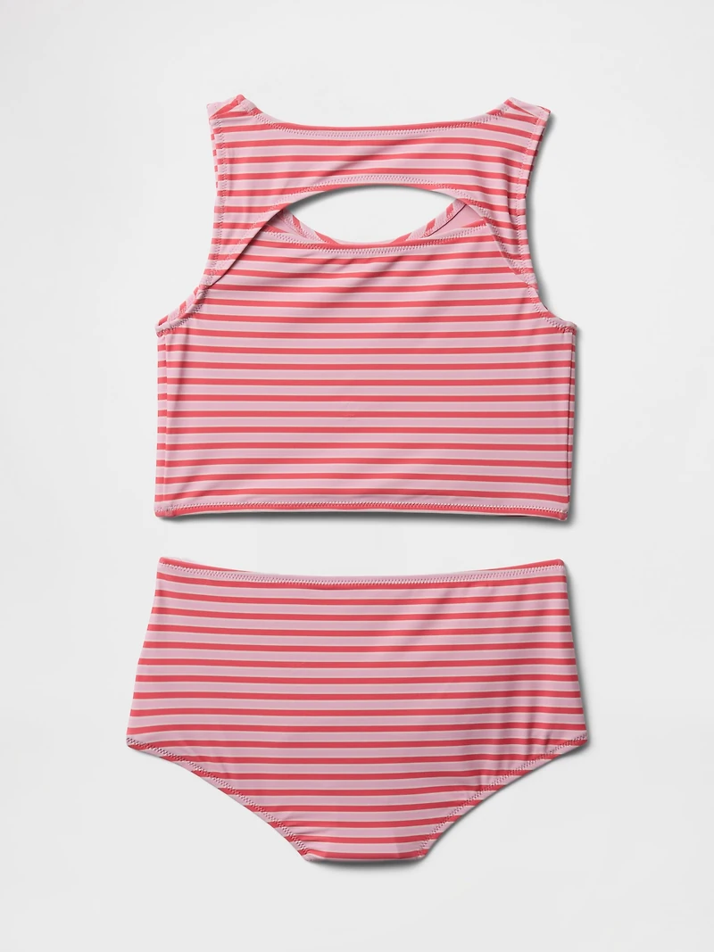 Kids Cutout Tankini Swim Two-Piece