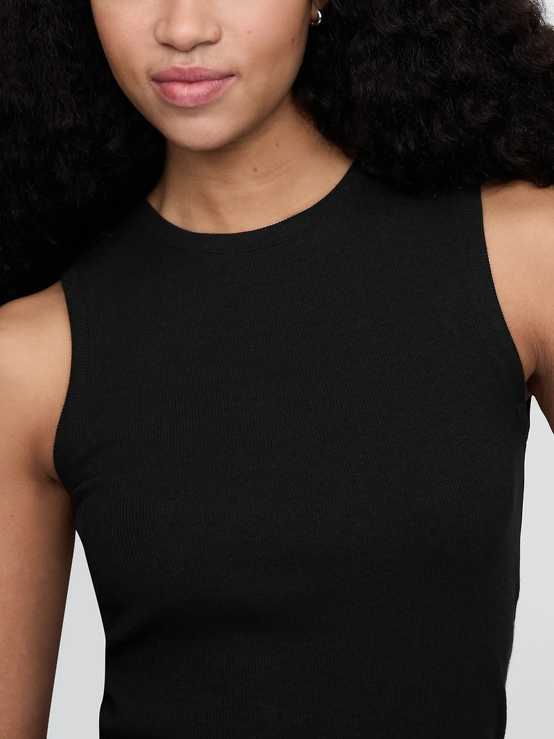 Modern Rib High-Neck Top