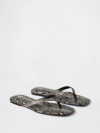 Vegan Leather Flip Flop Sandals