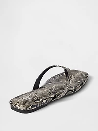 Vegan Leather Flip Flop Sandals