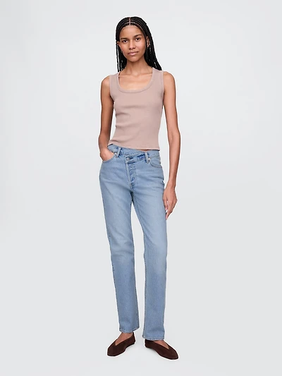 High Rise Crossover '90s Slim Straight Jeans