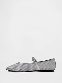 Vegan Suede Mary Jane Flats