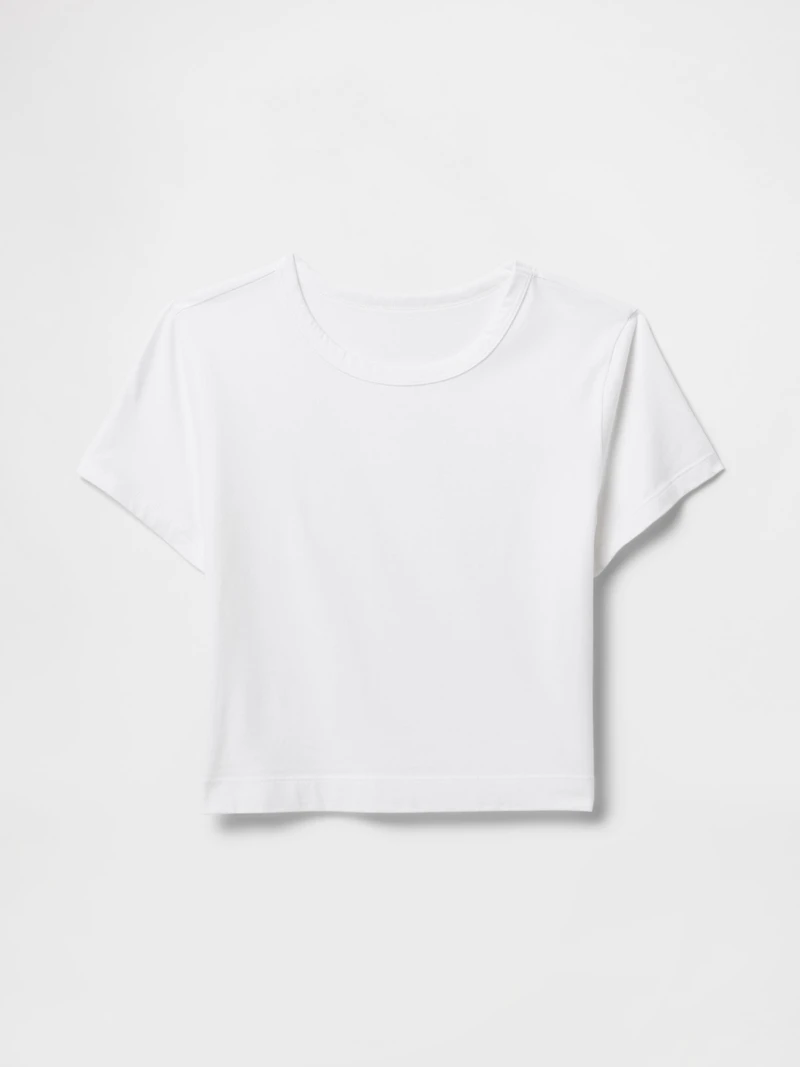 Cotton Jersey Crop T-Shirt