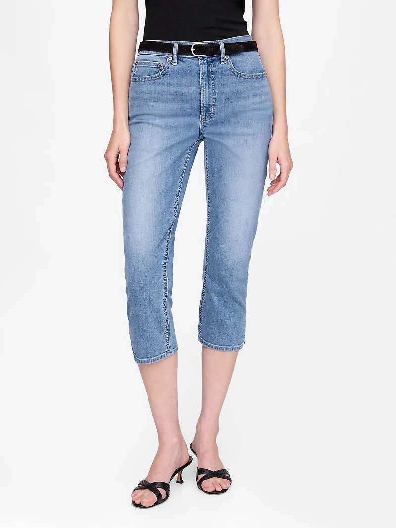 High Rise Capri Jeans