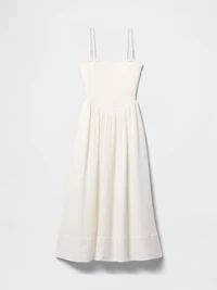 Cotton Gauze Mixed Media Maxi Dress