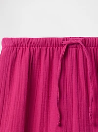 Kids Crinkle Gauze Easy Wide-Leg Pants
