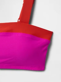 Colorblock Bandeau Bikini Top