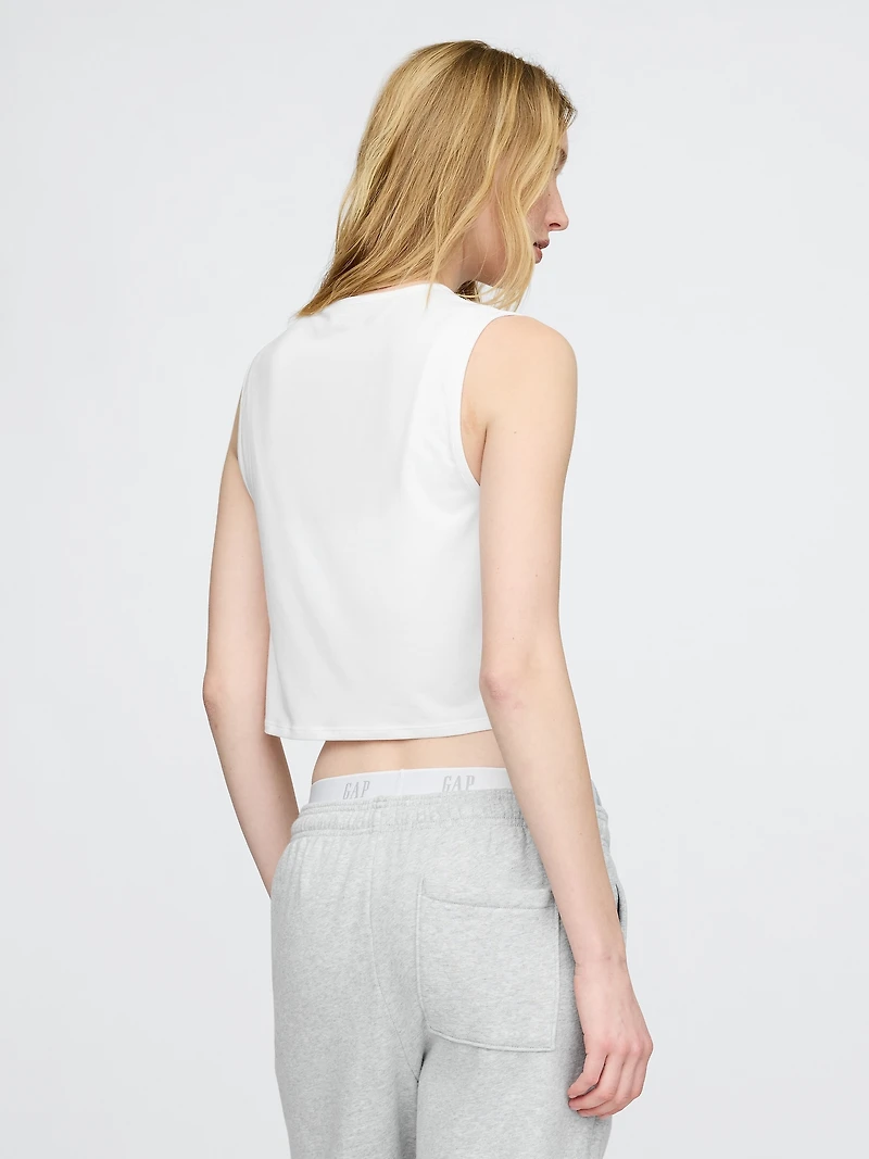 GapFit Breathe Crop Muscle Tank Top