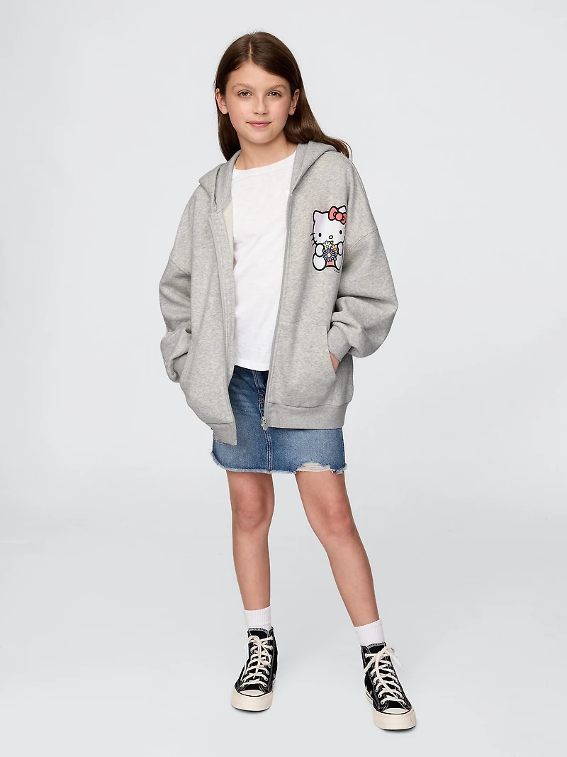 Kids VintageSoft Hello Kitty Zip Hoodie