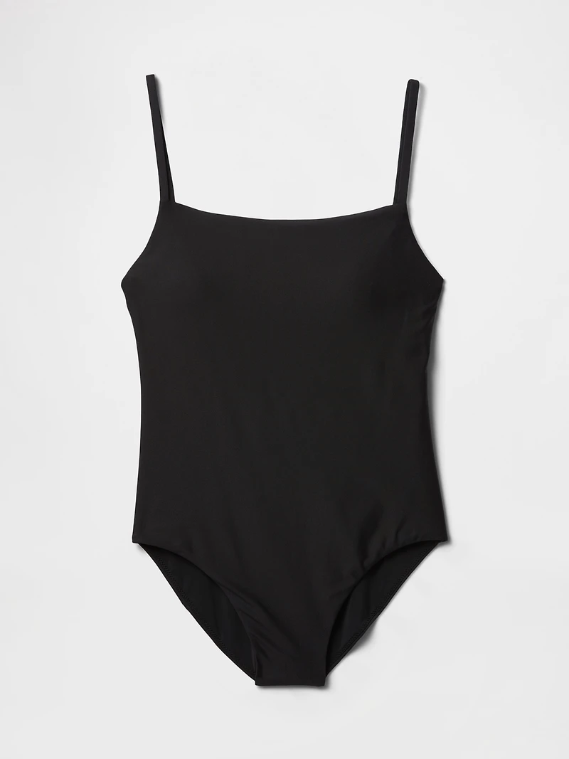 Square-Neck One-Piece Swimsuit