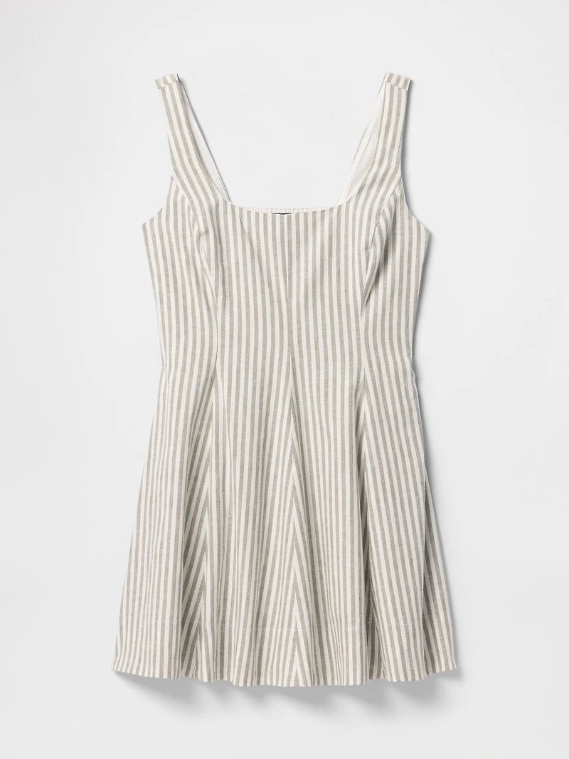 Linen-Blend Mini Dress