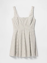 Linen-Blend Mini Dress