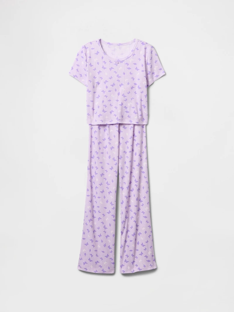 Kids Recycled Pointelle PJ Set