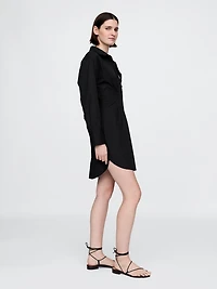 Organic Cotton Poplin Mini Shirtdress