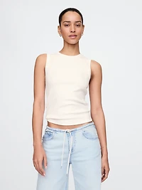 Modern Rib High-Neck Top