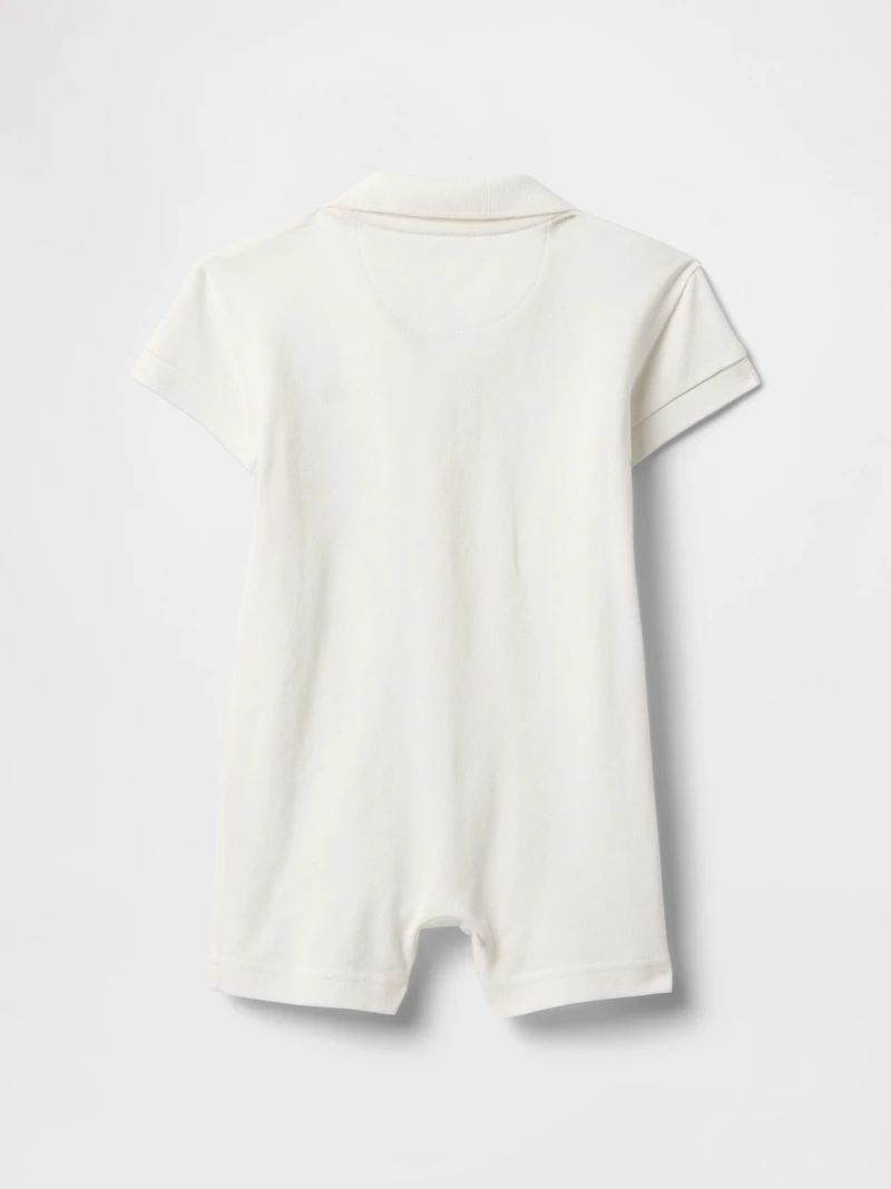 Baby Pique Polo Shorty One-Piece