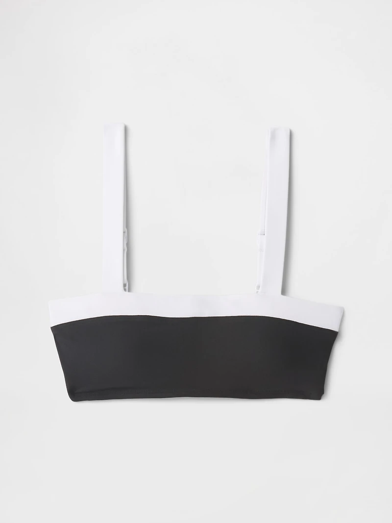 Colorblock Bandeau Bikini Top