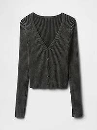 Plaited Rib Crop Cardigan