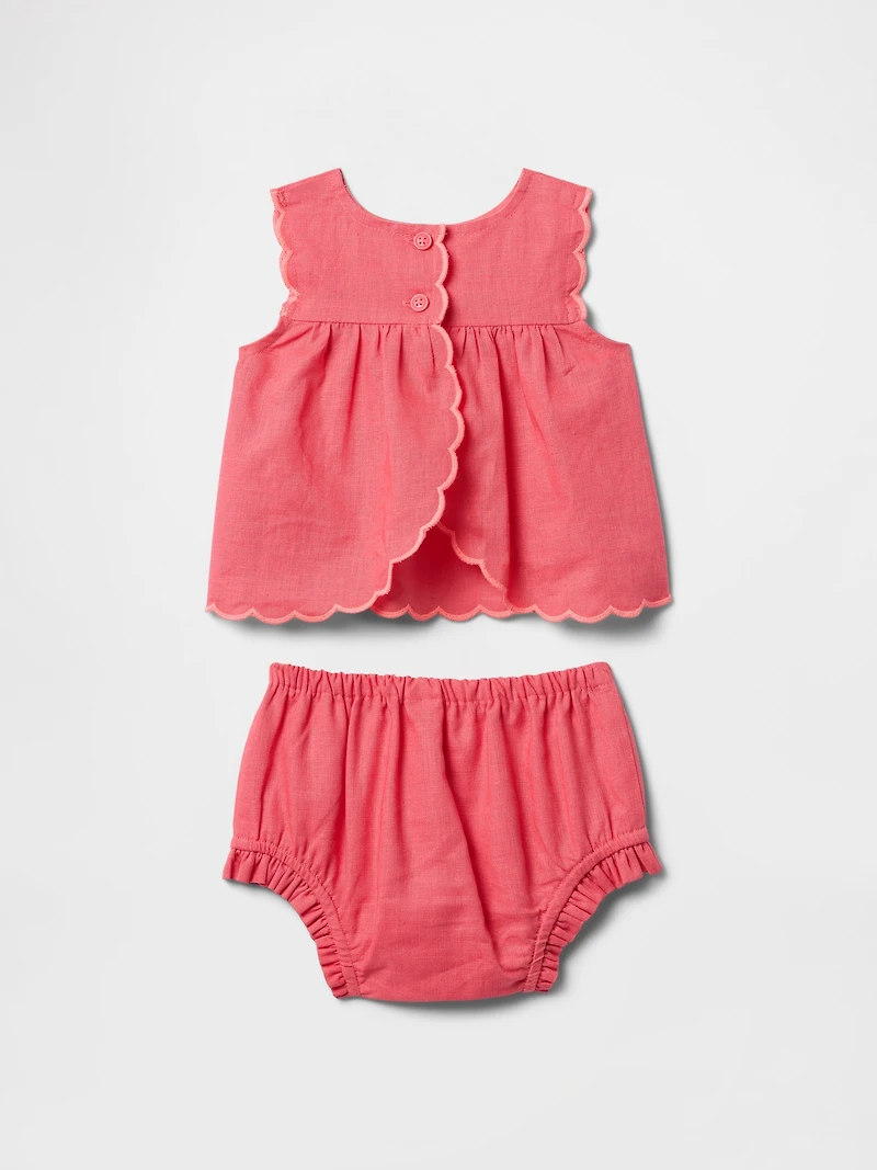 Baby Linen-Cotton Outfit Set