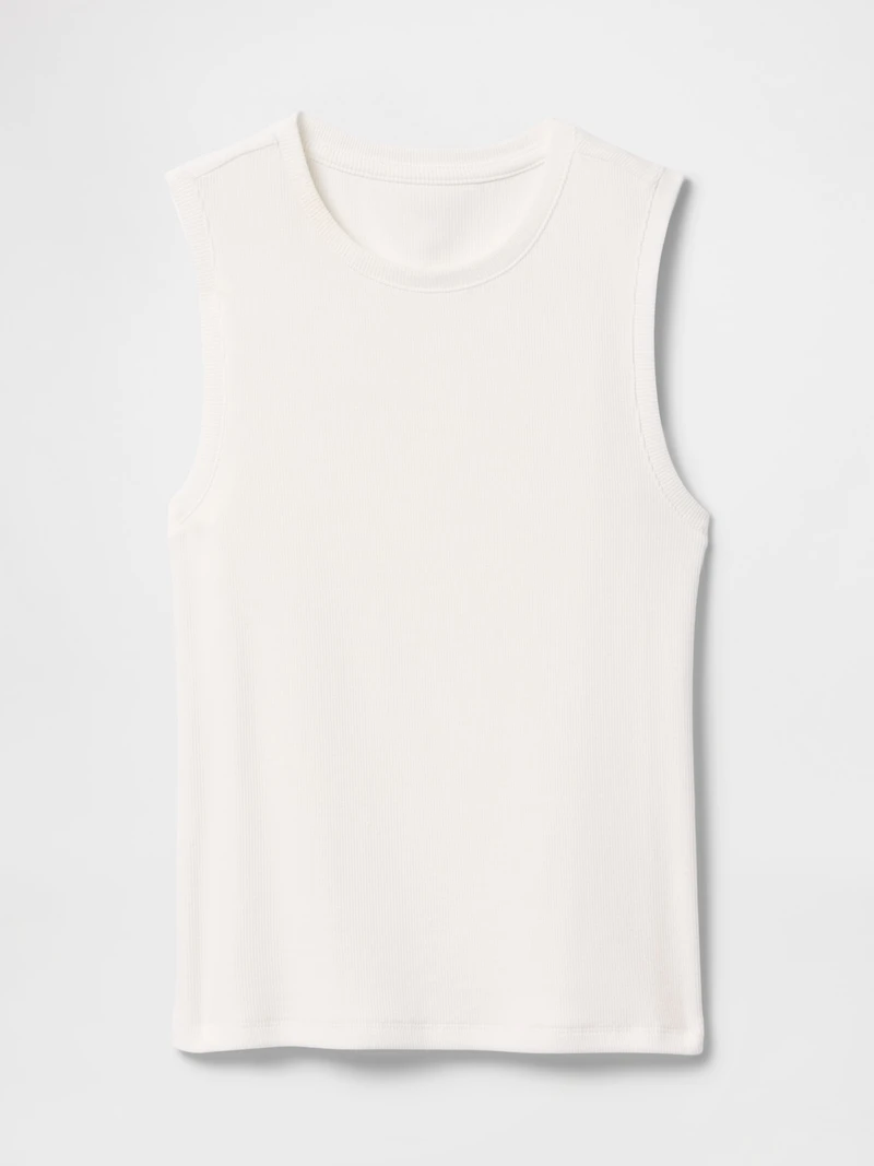 Modern Rib High-Neck Top