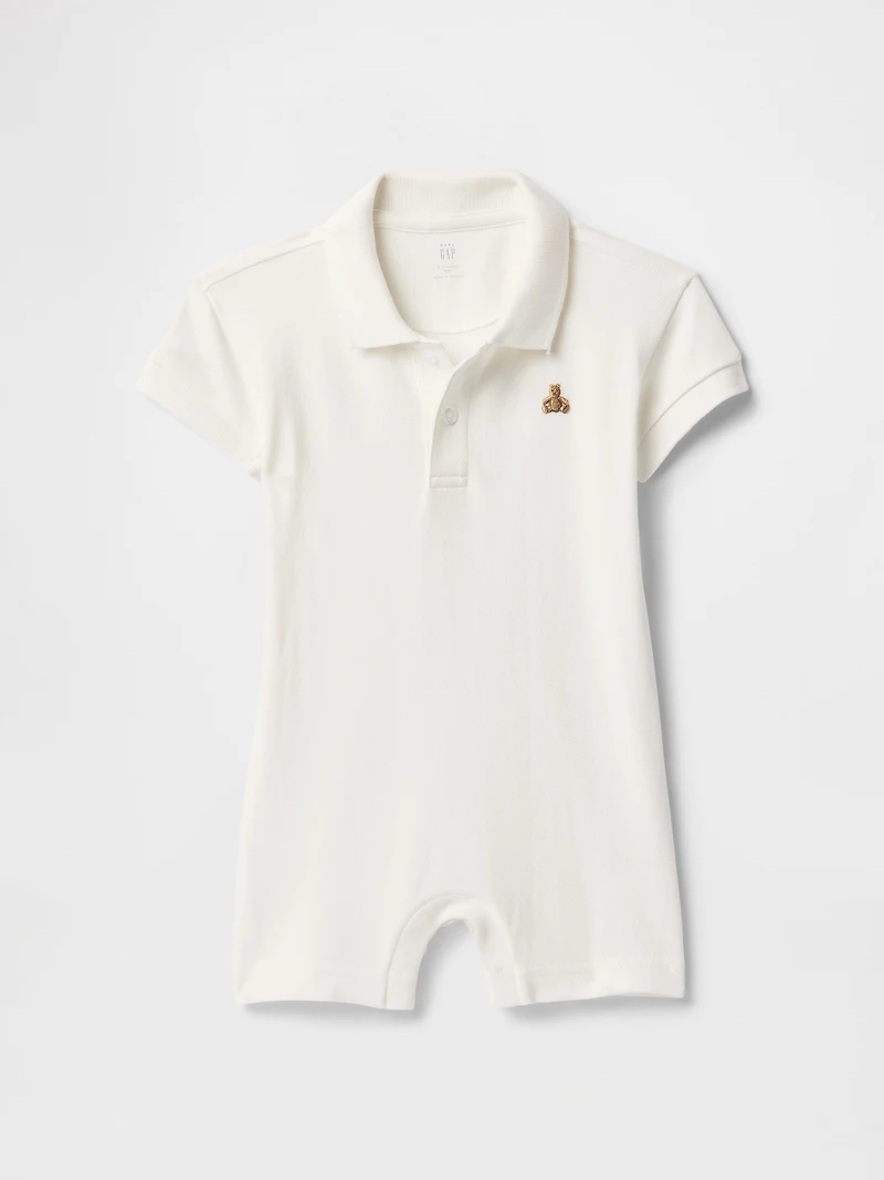 Baby Pique Polo Shorty One-Piece