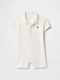 Baby Pique Polo Shorty One-Piece
